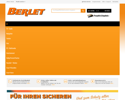 Online-Shop vonBerlet