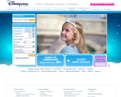 Online-Shop vonDisneyland Paris