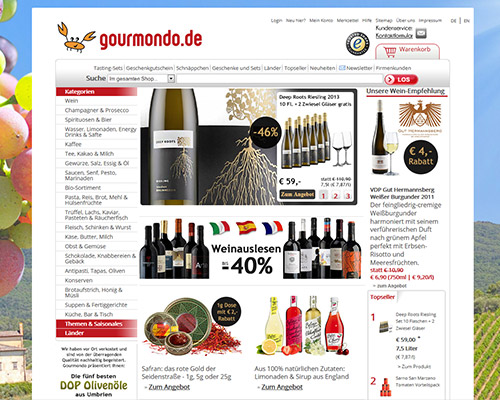 Online-Shop vonGourmondo