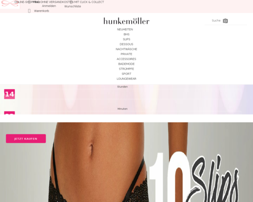 Online-Shop vonHunkemöller