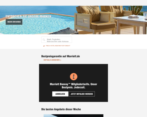 Online-Shop vonMarriott