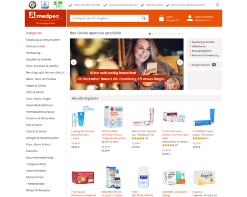 Online-Shop vonmedpex