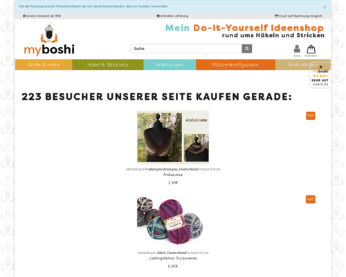 Online-Shop vonmyboshi