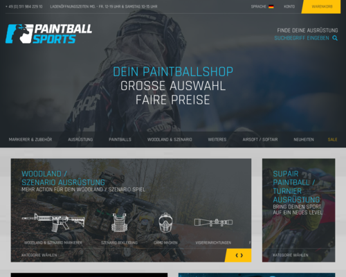 Online-Shop vonPaintball