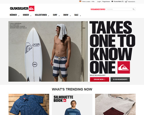 Online-Shop vonQUIKSILVER