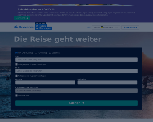 Online-Shop vonSkyscanner