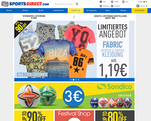 Online-Shop vonSports Direct