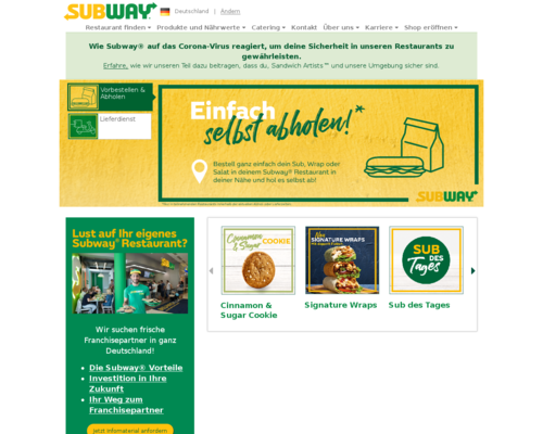 Online-Shop vonSubway