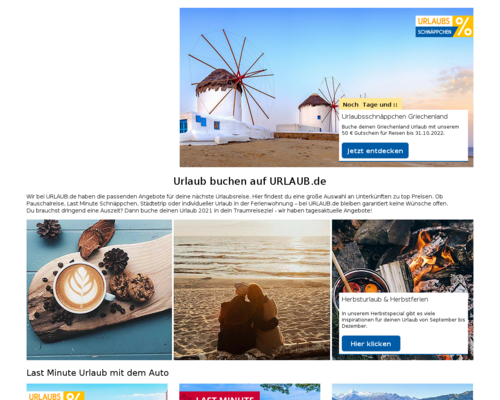 Online-Shop vonUrlaub.de