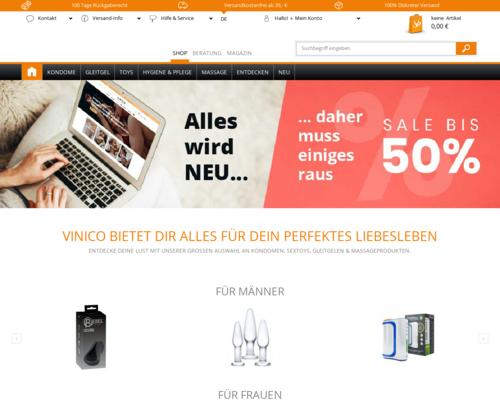 Online-Shop vonVinico