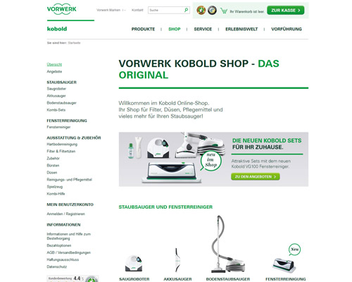 Online-Shop vonVorwerk
